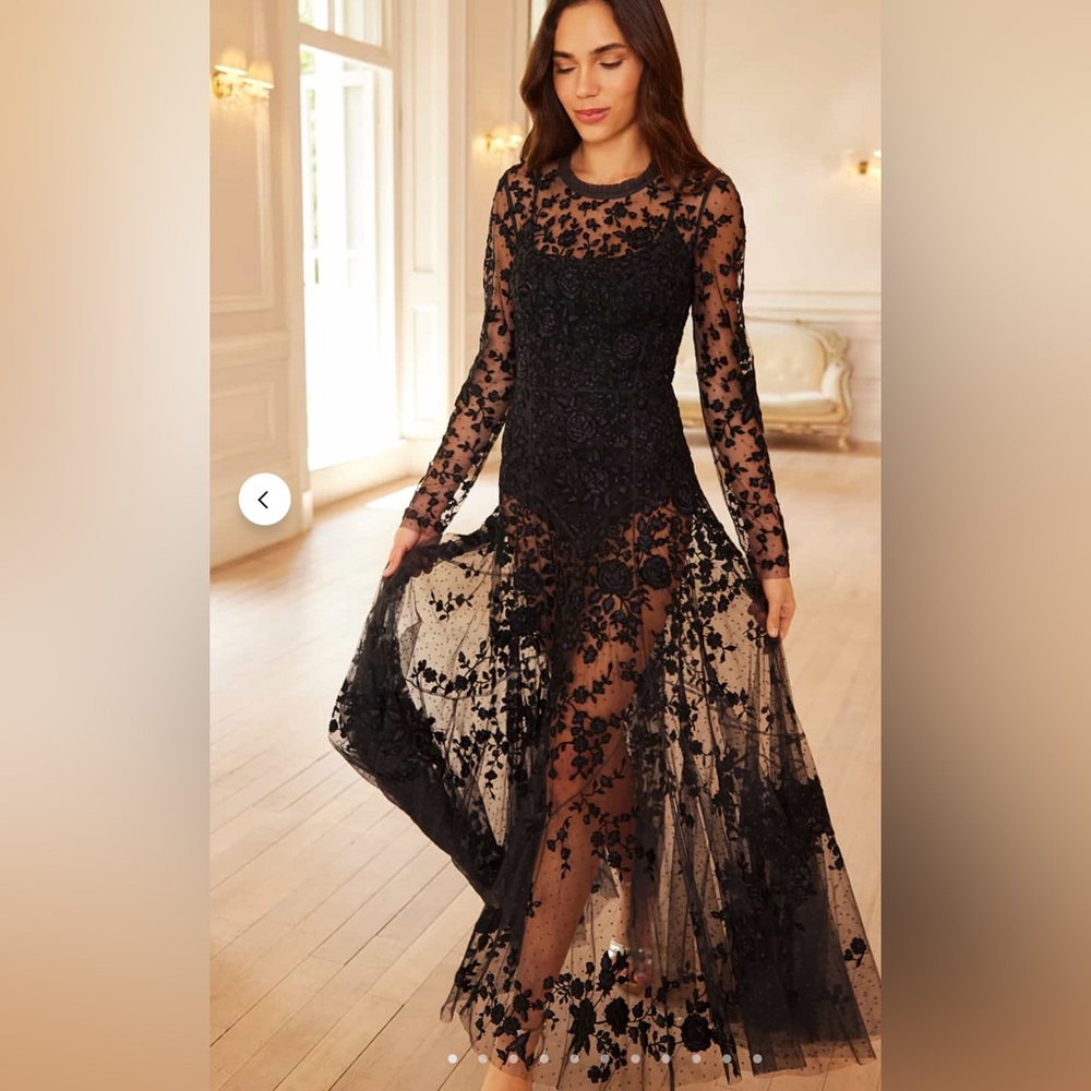 Needle & Thread Rosa Sheer Ankle Gown size 2 new with tags